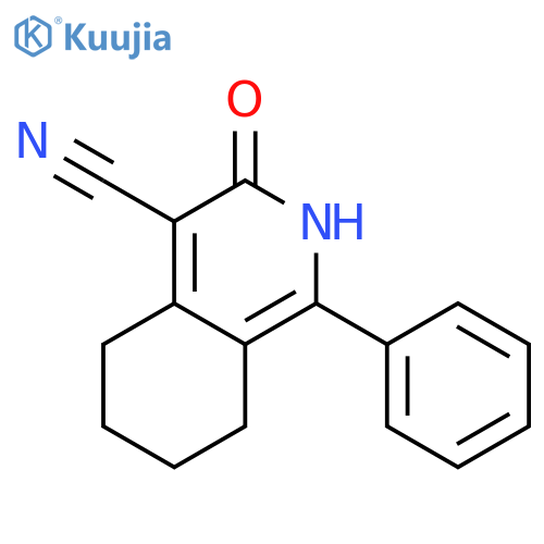 4-ISOQUINOLINECARBONITRILE, 2,3,5,6,7,8-HEXAHYDRO-3-OXO-1-PHENYL- structure