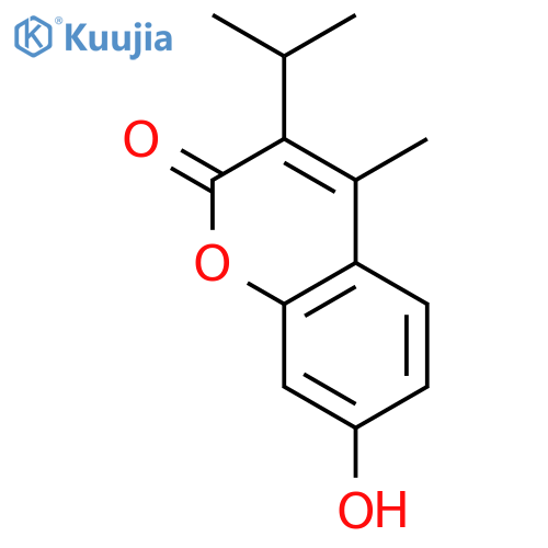 7-hydroxy-4-methyl-3-(propan-2-yl)-2H-chromen-2-one structure