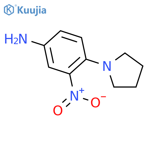 3-nitro-4-(1-pyrrolidinyl)aniline structure