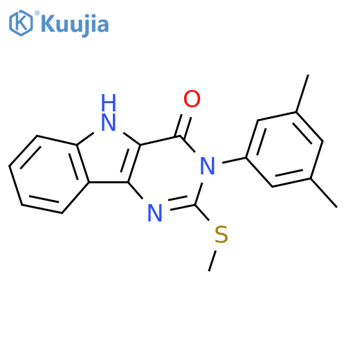 3-(3,5-dimethylphenyl)-2-(methylsulfanyl)-3H,4H,5H-pyrimido5,4-bindol-4-one structure