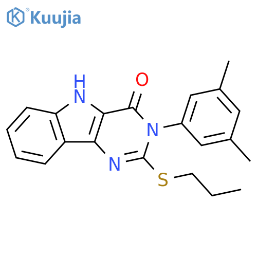 3-(3,5-dimethylphenyl)-2-(propylsulfanyl)-3H,4H,5H-pyrimido5,4-bindol-4-one structure