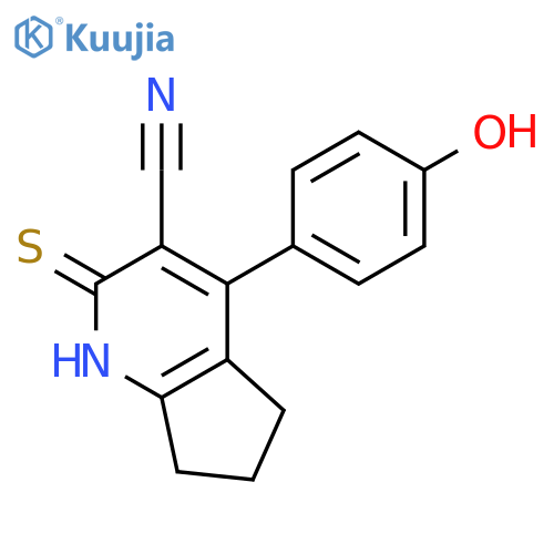 4-(4-hydroxyphenyl)-2-sulfanylidene-1H,2H,5H,6H,7H-cyclopentabpyridine-3-carbonitrile structure
