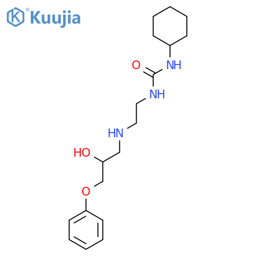 UREA, N-CYCLOHEXYL-N'-[2-[(2-HYDROXY-3-PHENOXYPROPYL)AMINO]ETHYL]- structure