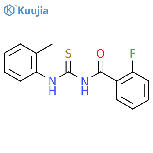 Benzamide, 2-fluoro-N-[[(2-methylphenyl)amino]thioxomethyl]- structure
