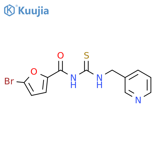 3-(5-bromofuran-2-carbonyl)-1-(pyridin-3-yl)methylthiourea structure