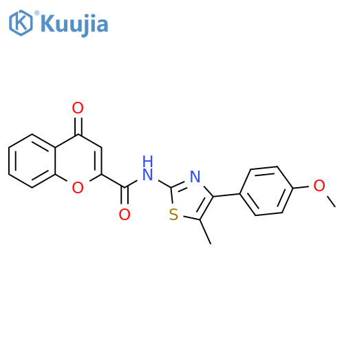 N-4-(4-methoxyphenyl)-5-methyl-1,3-thiazol-2-yl-4-oxo-4H-chromene-2-carboxamide structure