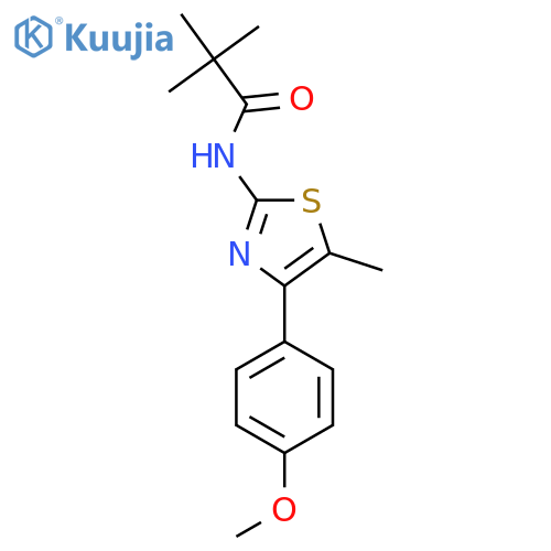 N-4-(4-methoxyphenyl)-5-methyl-1,3-thiazol-2-yl-2,2-dimethylpropanamide structure