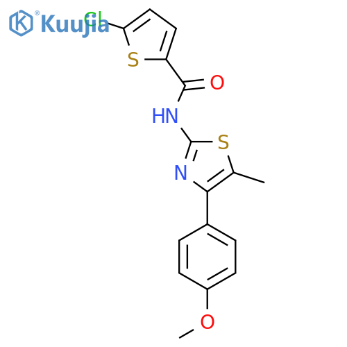 5-chloro-N-4-(4-methoxyphenyl)-5-methyl-1,3-thiazol-2-ylthiophene-2-carboxamide structure