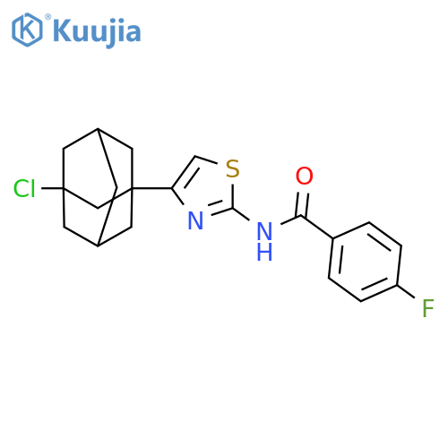 N-4-(3-chloroadamantan-1-yl)-1,3-thiazol-2-yl-4-fluorobenzamide structure