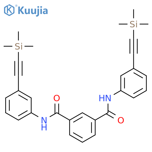 1,3-BENZENEDICARBOXAMIDE, N,N'-BIS[3-[(TRIMETHYLSILYL)ETHYNYL]PHENYL]- structure