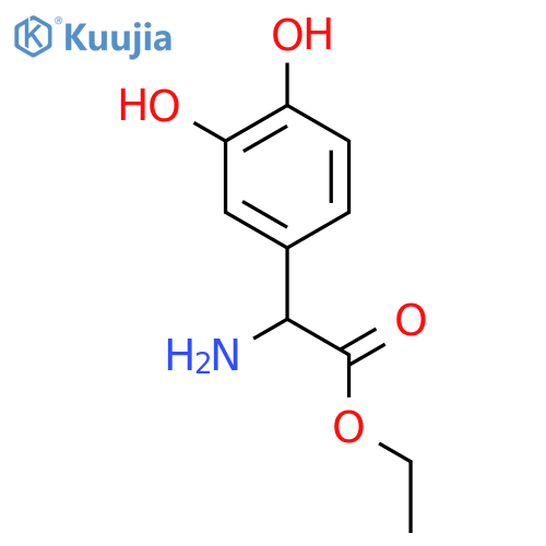 ethyl 2-amino-2-(3,4-dihydroxyphenyl)acetate structure