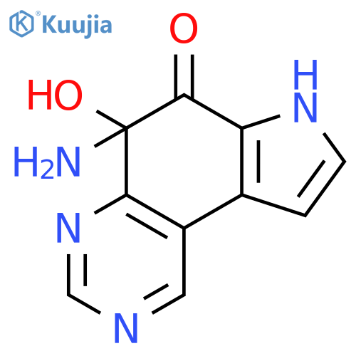 6H-Pyrrolo[3,2-f]quinazolin-6-one, 5-amino-5,7-dihydro-5-hydroxy- structure