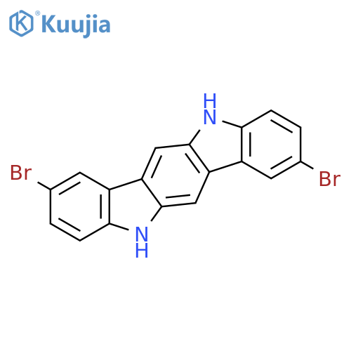 INDOLO[3,2-B]CARBAZOLE, 2,8-DIBROMO-5,11-DIHYDRO- structure