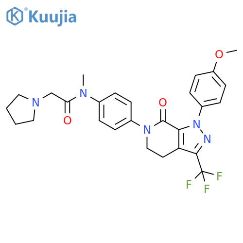 1-Pyrrolidineacetamide,N-methyl-N-[4-[1,4,5,7-tetrahydro-1-(4-methoxyphenyl)-7-oxo-3-(trifluoromethyl)-6H-pyrazolo[3,4-c]pyridin-6-yl]phenyl]- structure