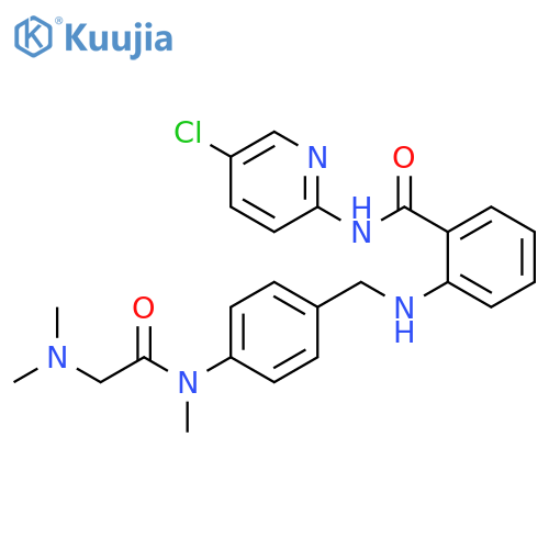 Benzamide,N-(5-chloro-2-pyridinyl)-2-[[[4-[[(dimethylamino)acetyl]methylamino]phenyl]methyl]amino]- structure