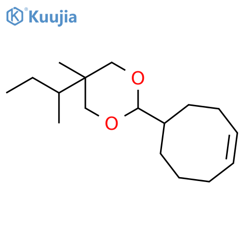 1,3-Dioxane, 2-(4-cycloocten-1-yl)-5-methyl-5-(1-methylpropyl)- structure
