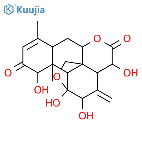 Picrasa-3,13(21)-diene-2,16-dione,11,20-epoxy-1,11,12,15-tetrahydroxy-, (1b,11b,12a,15b)- (9CI) structure