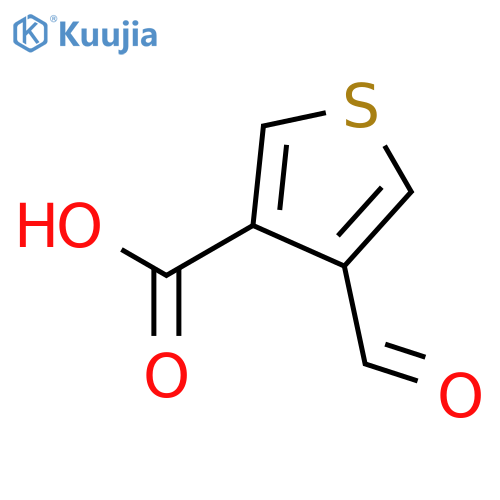 3-Thiophenecarboxylic acid, 4-formyl- structure