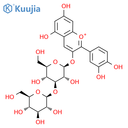 Cyanidin 3-O-beta-(3''-O-beta-D-glucosyl-glucoside) structure