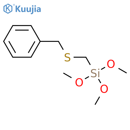 Silane, trimethoxy[[(phenylmethyl)thio]methyl]- structure