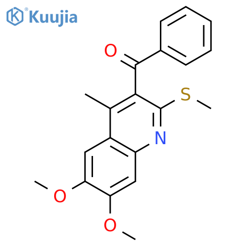 METHANONE, [6,7-DIMETHOXY-4-METHYL-2-(METHYLTHIO)-3-QUINOLINYL]PHENYL- structure