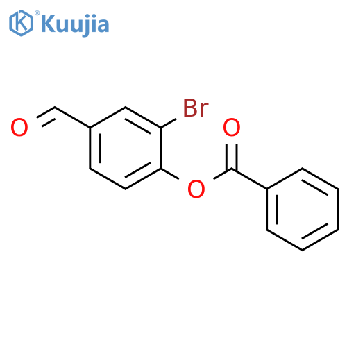2-bromo-4-formylphenyl benzoate structure