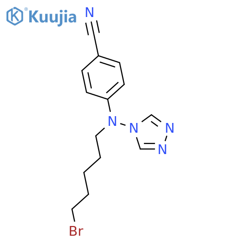 Benzonitrile, 4-[(5-bromopentyl)-4H-1,2,4-triazol-4-ylamino]- structure