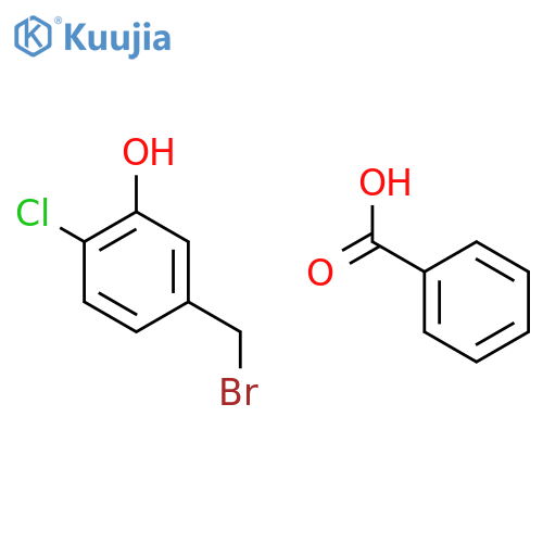 Phenol, 5-(bromomethyl)-2-chloro-, benzoate structure