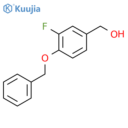 (4-(Benzyloxy)-3-fluorophenyl)methanol structure