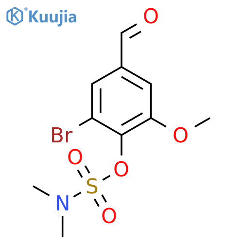 SULFAMIC ACID, DIMETHYL-, 2-BROMO-4-FORMYL-6-METHOXYPHENYL ESTER structure