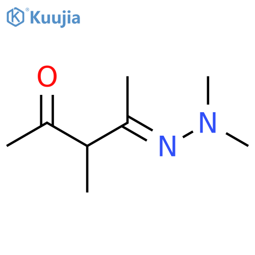 2,4-Pentanedione, 3-methyl-, mono(dimethylhydrazone), (E)- structure