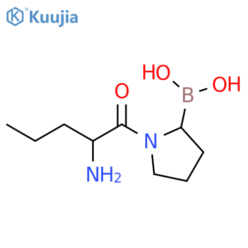 Boronic acid, [1-(2-amino-1-oxopentyl)-2-pyrrolidinyl]- structure