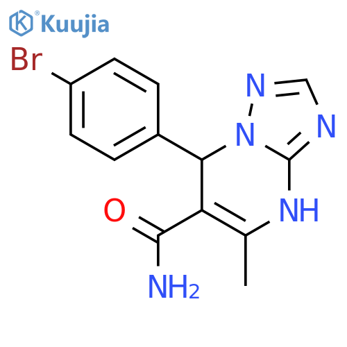 7-(4-bromophenyl)-5-methyl-4H,7H-1,2,4triazolo1,5-apyrimidine-6-carboxamide structure