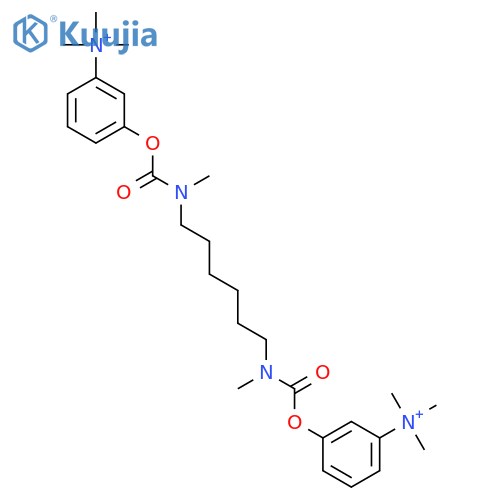 trimethyl-[3-[methyl-[6-[methyl-[3-(trimethylammonio)phenoxy]carbonyl-amino]hexyl]carbamoyl]oxyphenyl]ammonium structure