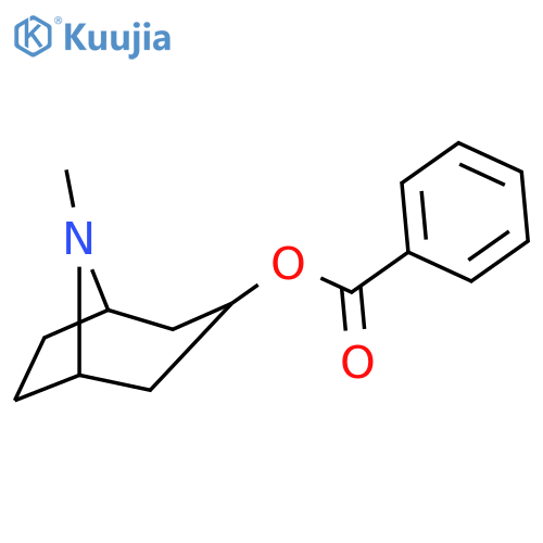 8-Azabicyclo[3.2.1]octan-3-ol,8-methyl-, 3-benzoate, (3-exo)- structure