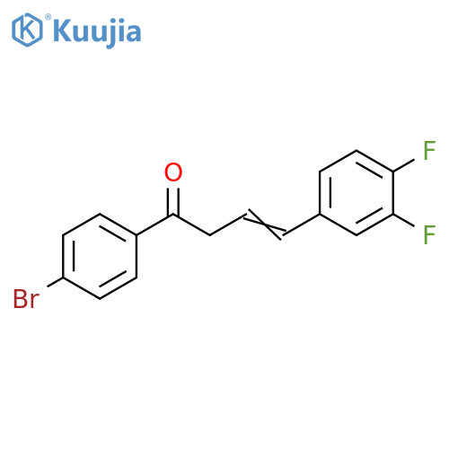 (3E)-1-(4-bromophenyl)-4-(3,4-difluorophenyl)but-3-en-1-one structure