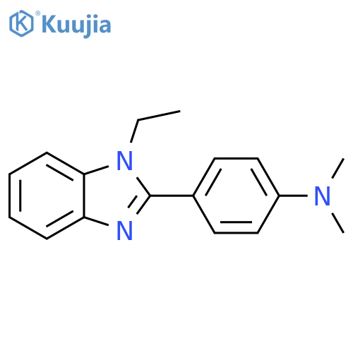 Benzenamine, 4-(1-ethyl-1H-benzimidazol-2-yl)-N,N-dimethyl- structure