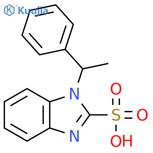 1-(1-phenylethyl)-1H-1,3-benzodiazole-2-sulfonic acid structure