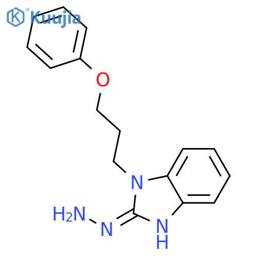 2H-Benzimidazol-2-one, 1,3-dihydro-1-(3-phenoxypropyl)-, hydrazone structure