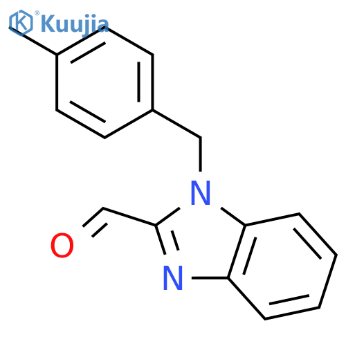 1-[(4-methylphenyl)methyl]-1H-1,3-benzodiazole-2-carbaldehyde structure