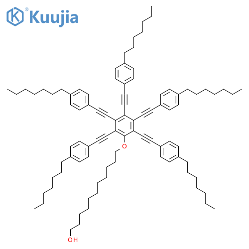 1-UNDECANOL, 11-[PENTAKIS[(4-HEPTYLPHENYL)ETHYNYL]PHENOXY]- structure