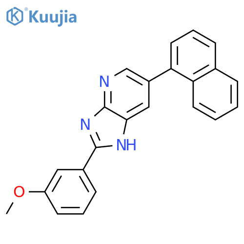 1H-Imidazo[4,5-b]pyridine, 2-(3-methoxyphenyl)-6-(1-naphthalenyl)- structure