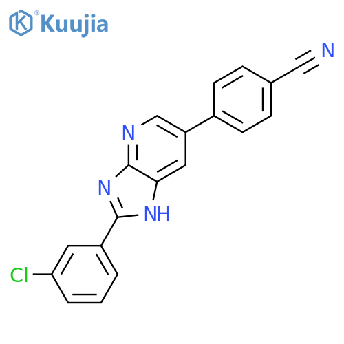 BENZONITRILE, 4-[2-(3-CHLOROPHENYL)-1H-IMIDAZO[4,5-B]PYRIDIN-6-YL]- structure