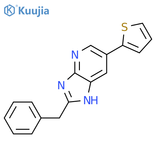 1H-IMIDAZO[4,5-B]PYRIDINE, 2-(PHENYLMETHYL)-6-(2-THIENYL)- structure