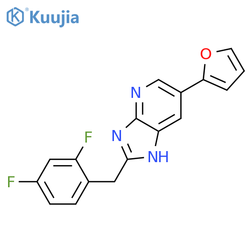 1H-IMIDAZO[4,5-B]PYRIDINE, 2-[(2,4-DIFLUOROPHENYL)METHYL]-6-(2-FURANYL)- structure