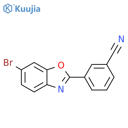 BENZONITRILE, 3-(6-BROMO-2-BENZOXAZOLYL)- structure