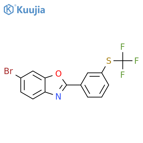 Benzoxazole, 6-bromo-2-[3-[(trifluoromethyl)thio]phenyl]- structure
