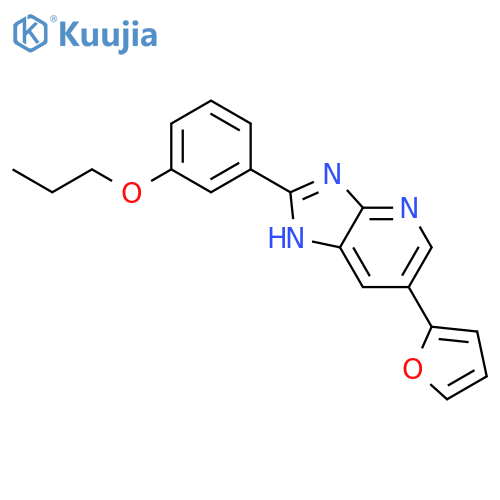 1H-Imidazo[4,5-b]pyridine, 6-(2-furanyl)-2-(3-propoxyphenyl)- structure