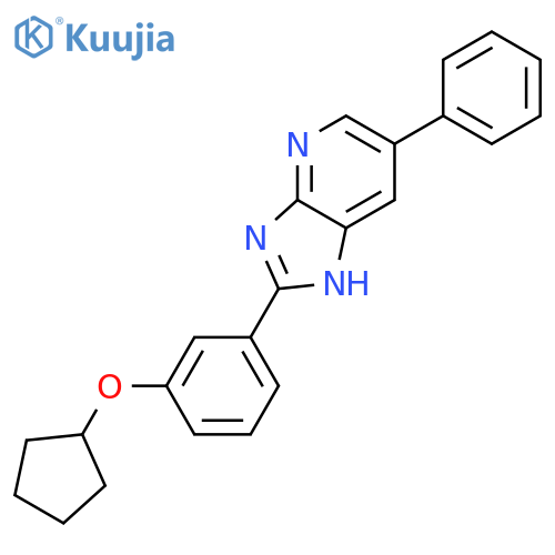 1H-IMIDAZO[4,5-B]PYRIDINE, 2-[3-(CYCLOPENTYLOXY)PHENYL]-6-PHENYL- structure