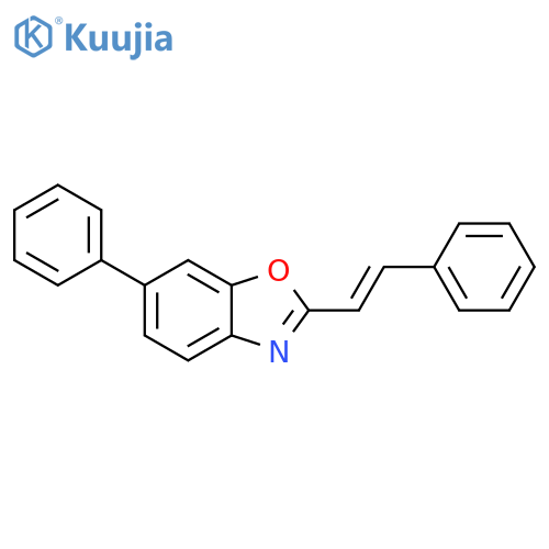 BENZOXAZOLE, 6-PHENYL-2-[(1E)-2-PHENYLETHENYL]- structure